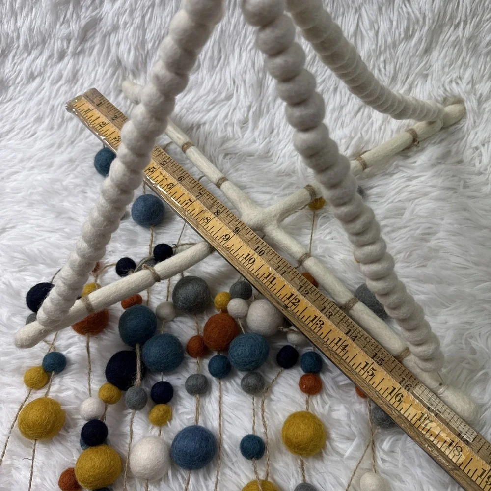 West Elm Pottery Barn Kids Felted Pom Pom Mobile Wool Fair Trade Nepal 32